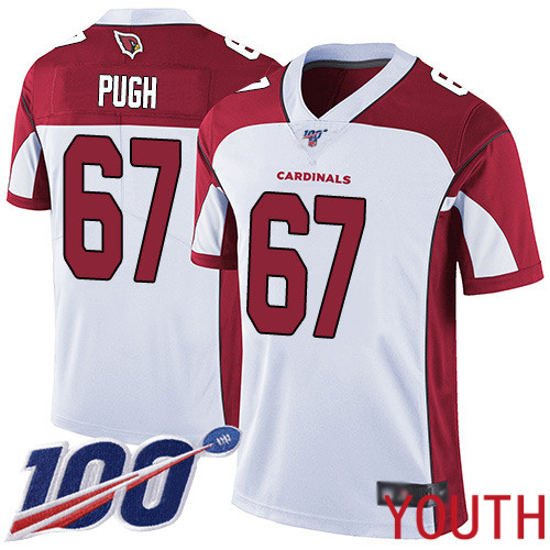 Arizona Cardinals Limited White Youth Justin Pugh Road Jersey NFL Football #67 100th Season Vapor Untouchable